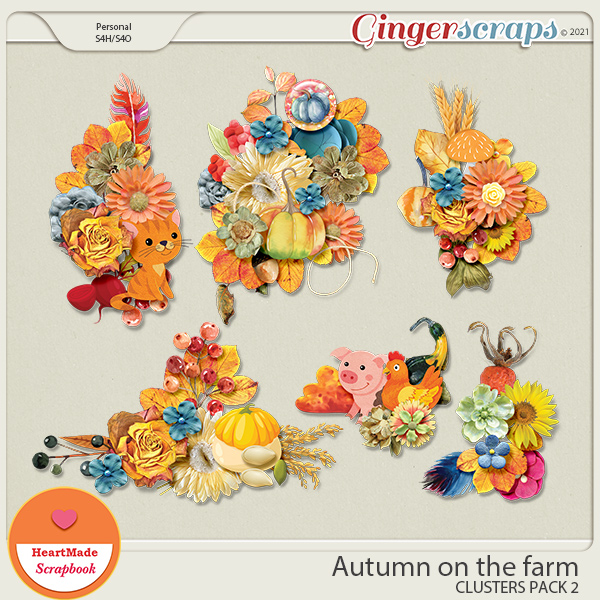 Autumn on the farm - clusters pack 2