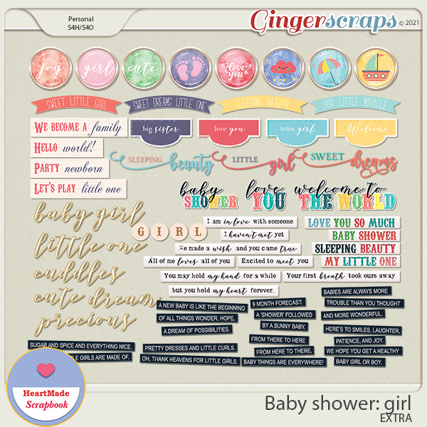 Baby shower: girl - extra