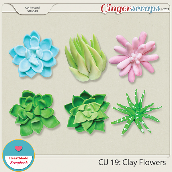 CU 19 - Clay flowers