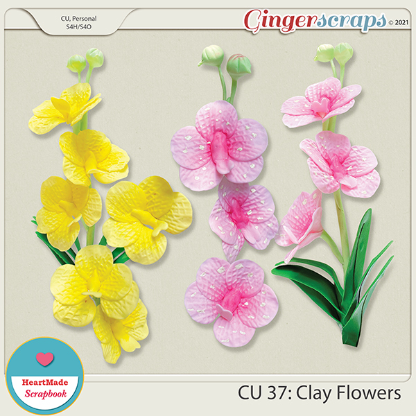 CU 37- Clay flowers