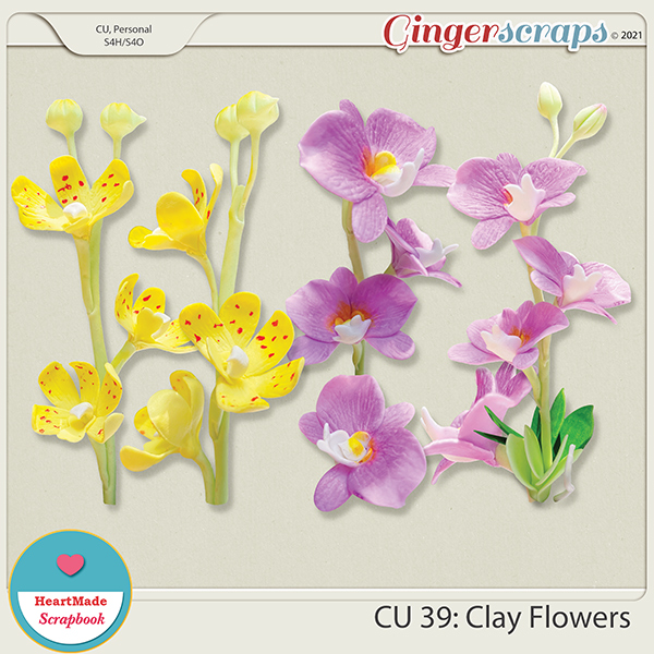 CU 39- Clay flowers