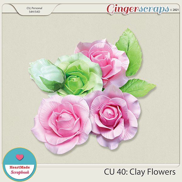 CU 40 - Clay flowers - roses