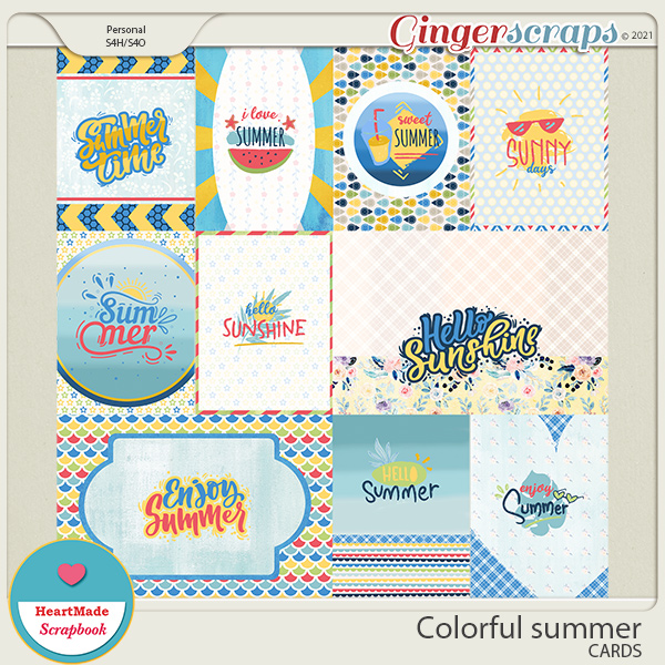 Colorful summer - cards