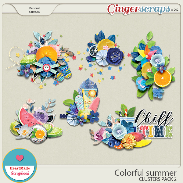 Colorful summer - clusters pack 2