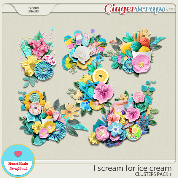 I scream for ice cream - clusters pack 1