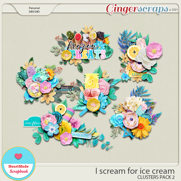 I scream for ice cream - clusters pack 2