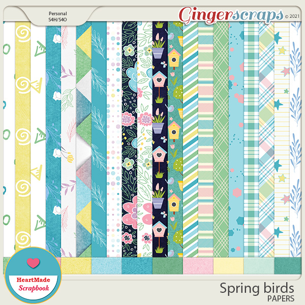 Spring birds - papers