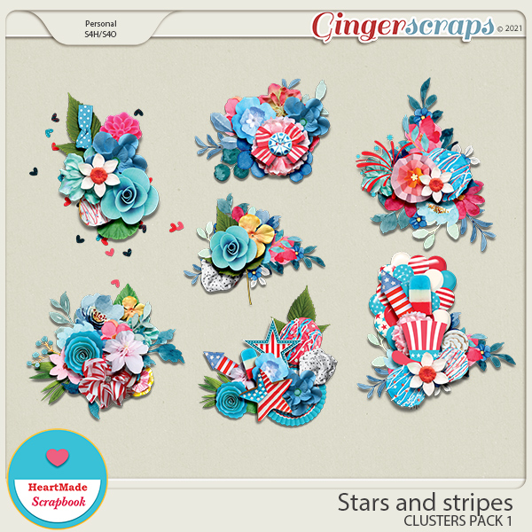 Stars and stripes - clusters pack 1