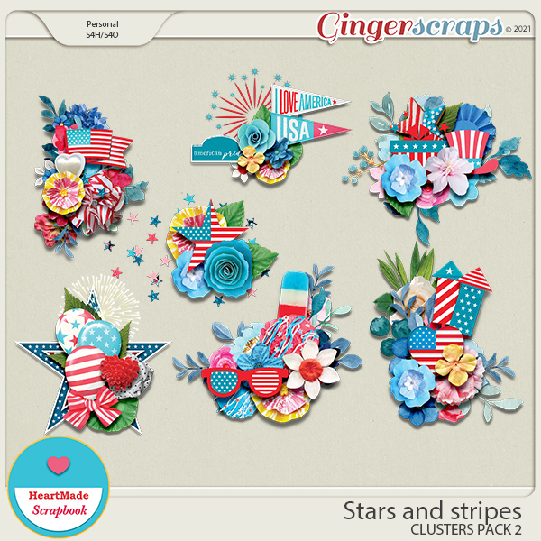 Stars and stripes - clusters pack 2