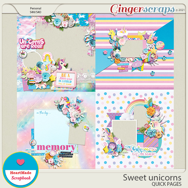 Sweet unicorns - quick pages