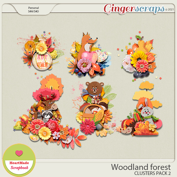 Woodland forest - clusters pack 2