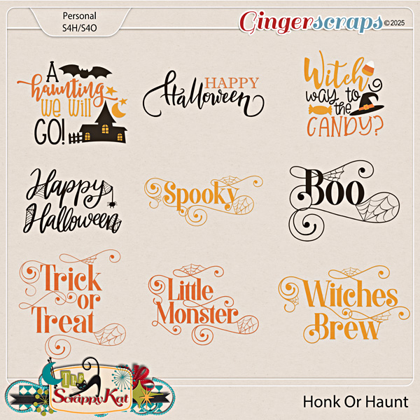 Honk Or Haunt Word Art by The Scrappy Kat
