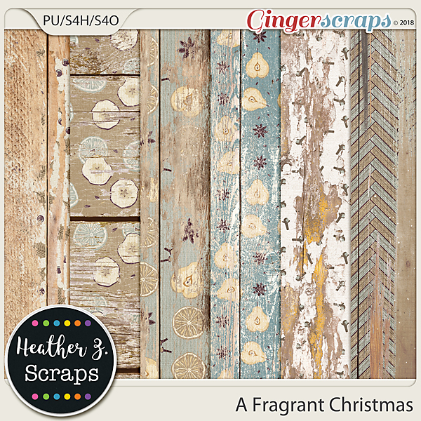 A Fragrant Christmas WEATHERED WOOD by Heather Z Scraps