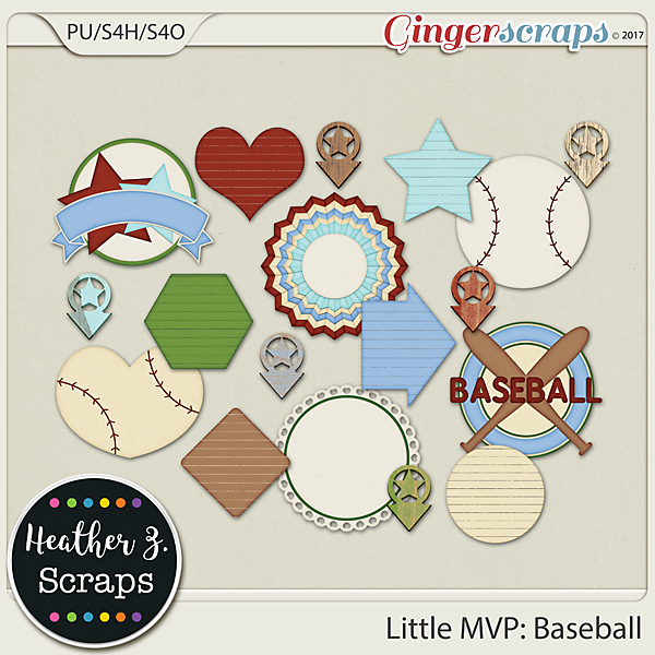 Little MVP: Baseball EXTRAS by Heather Z Scraps