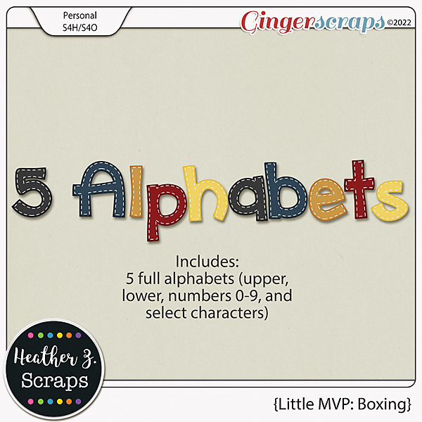 Little MVP: Boxing ALPHABETS by Heather Z Scraps