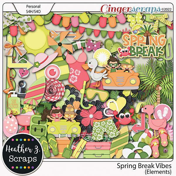 Spring Break Vibes ELEMENTS by Heather Z Scraps