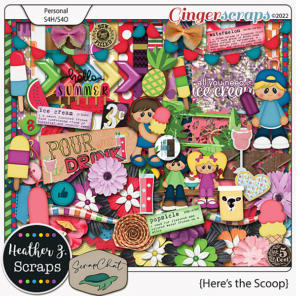 Here's the Scoop KIT by Heather Z Scraps and ScrapChat Designs