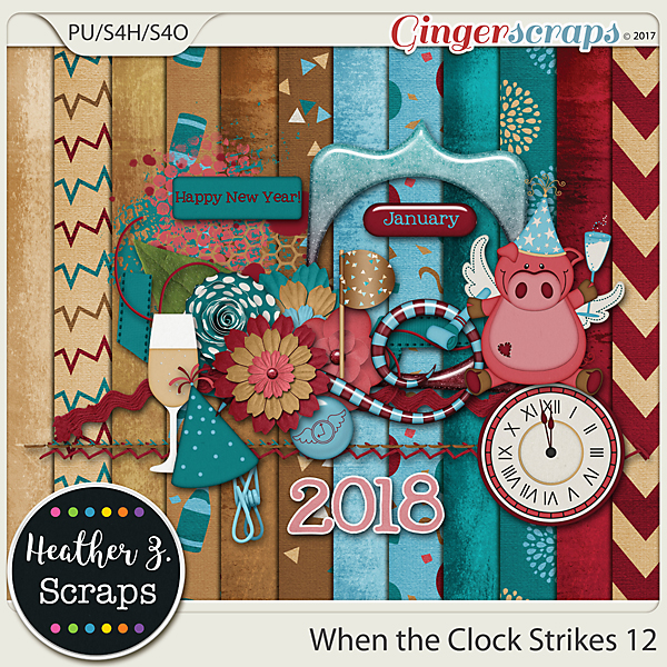 When the Clock Strikes 12 MINI KIT by Heather Z Scraps