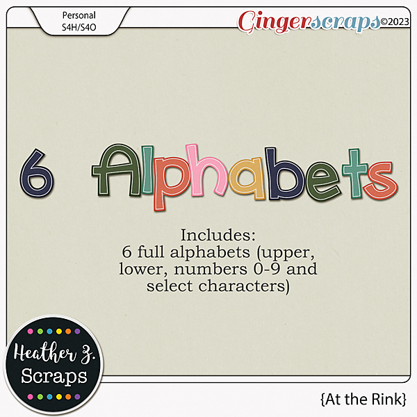 At the Rink ALPHABETS by Heather Z Scraps