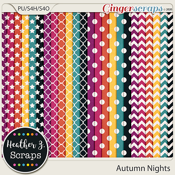 Autumn Nights EXTRA PAPERS by Heather Z Scraps