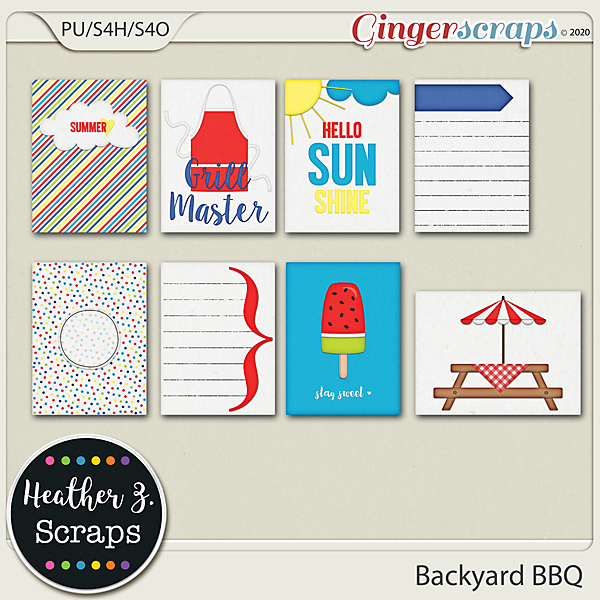 Backyard BBQ JOURNAL CARDS by Heather Z Scraps