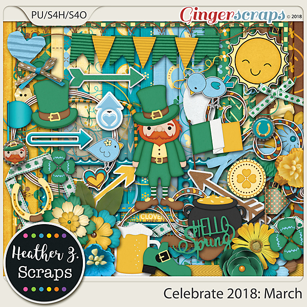 Celebrate 2018: March KIT by Heather Z Scraps