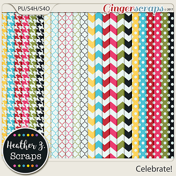 Celebrate! EXTRA PAPERS by Heather Z Scraps