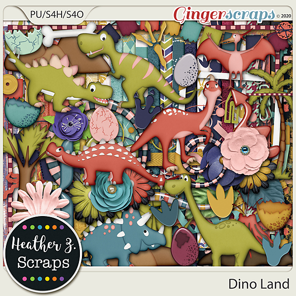 Dino Land KIT by Heather Z Scraps