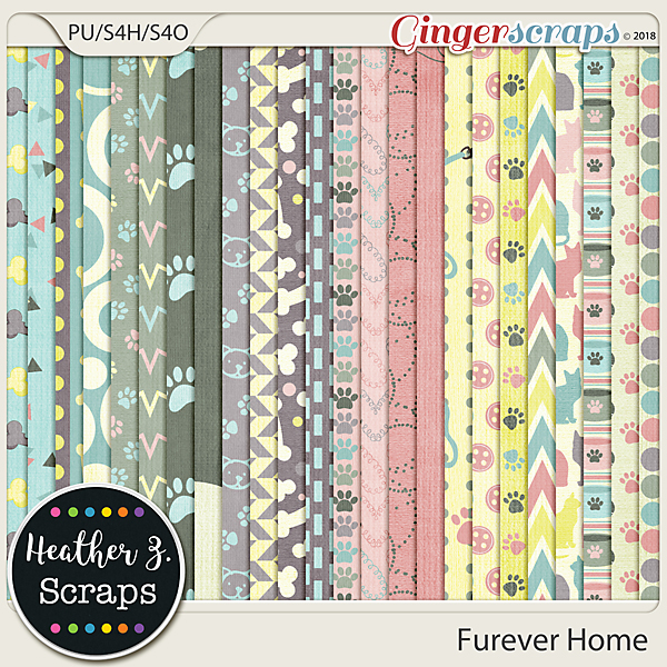 Furever Home PAPERS by Heather Z Scraps
