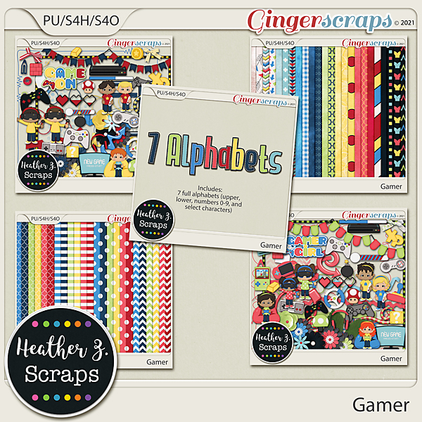 Gamer BUNDLE by Heather Z Scraps