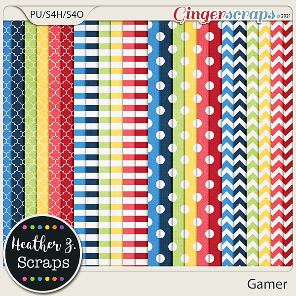 Gamer EXTRA PAPERS by Heather Z Scraps