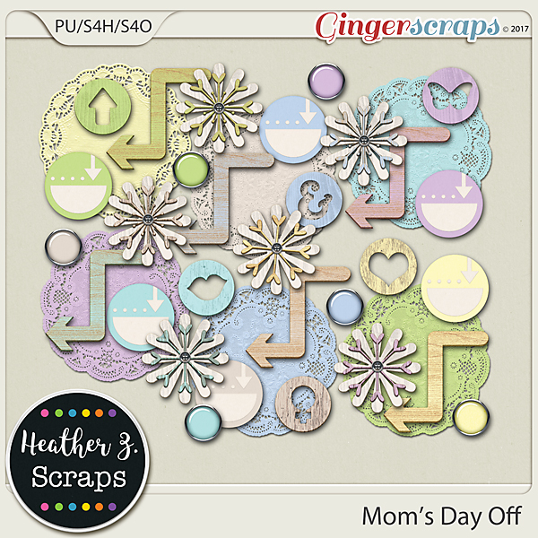 Mom's Day Off ACCENTS by Heather Z Scraps