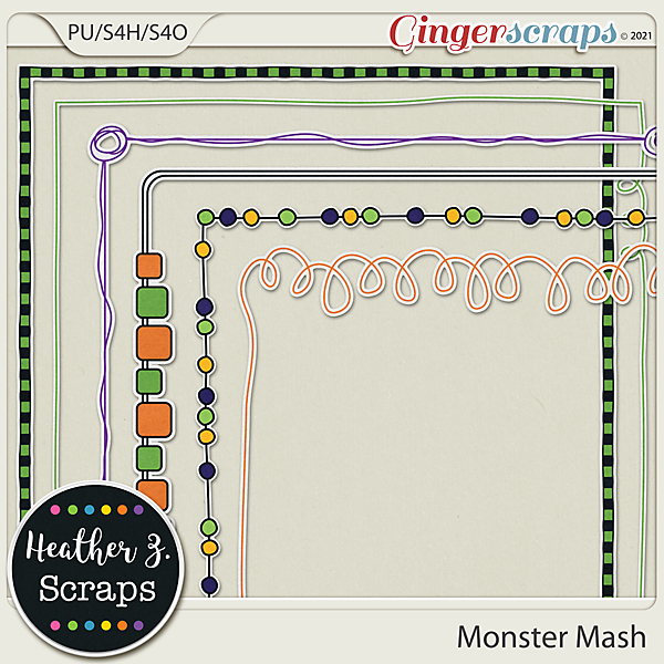 Monster Mash BORDERS by Heather Z Scraps