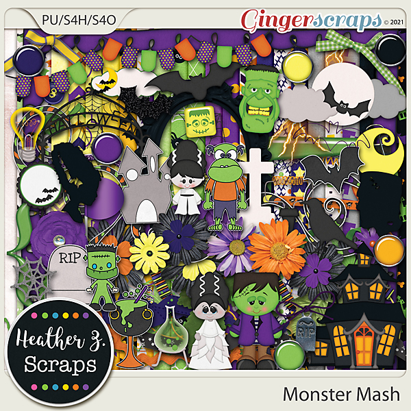 Monster Mash KIT by Heather Z Scraps