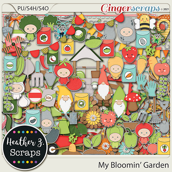 My Bloomin' Garden ELEMENTS by Heather Z Scraps