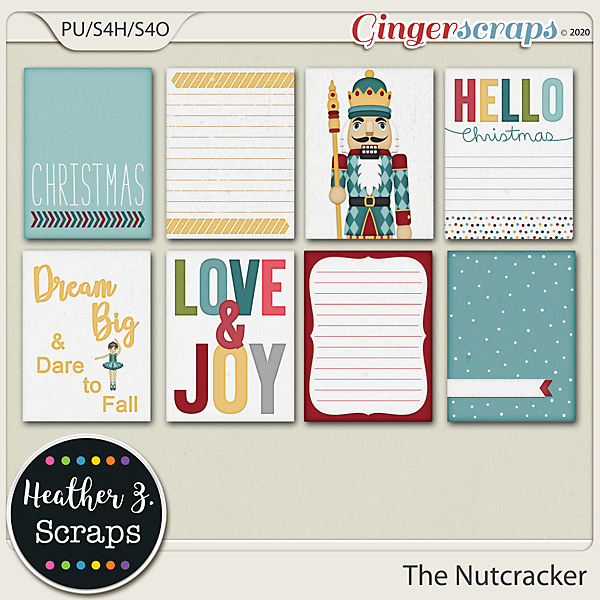 The Nutcracker JOURNAL CARDS by Heather Z Scraps