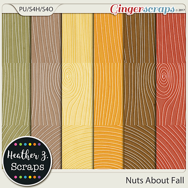 Nuts About Fall WOODGRAINS by Heather Z Scraps