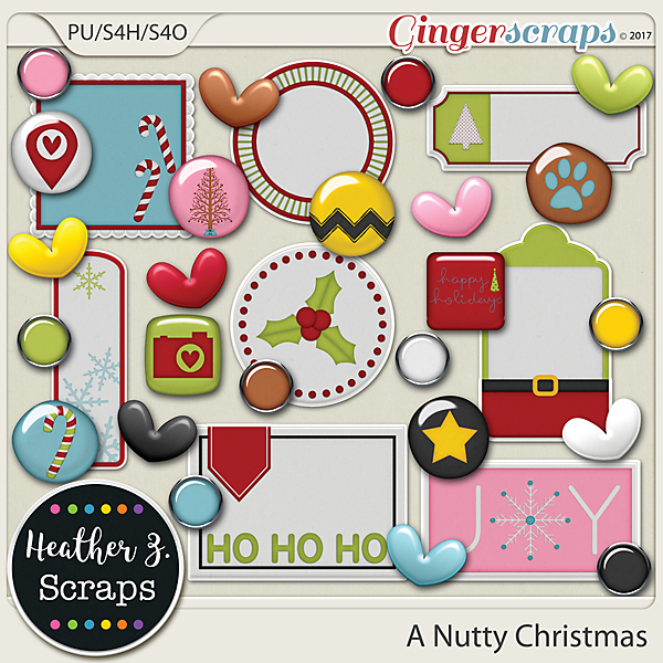 A Nutty Christmas ACCENTS by Heather Z Scraps
