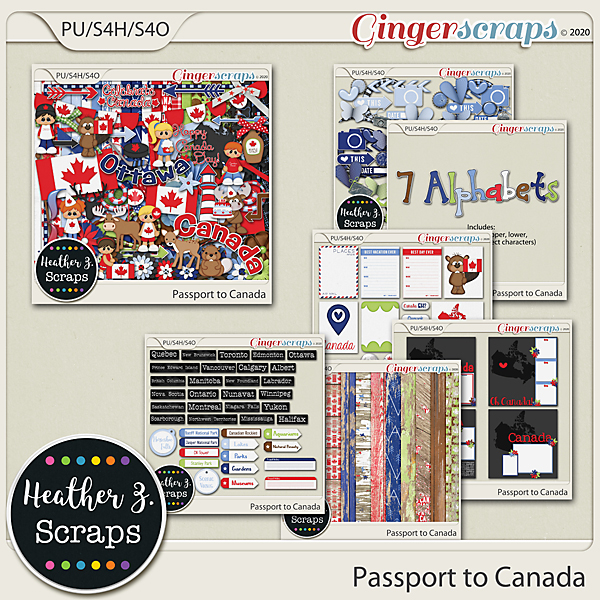 Passport to Canada BUNDLE by Heather Z Scraps