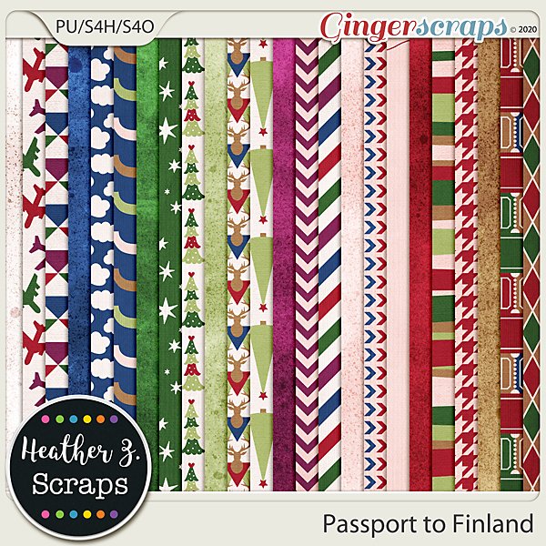 Passport to Finland PAPERS by Heather Z Scraps