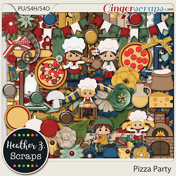 Pizza Party KIT by Heather Z Scraps