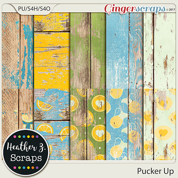 Pucker Up WEATHERED WOOD by Heather Z Scraps