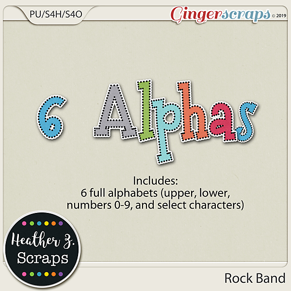 Rock Band ALPHABETS by Heather Z Scraps