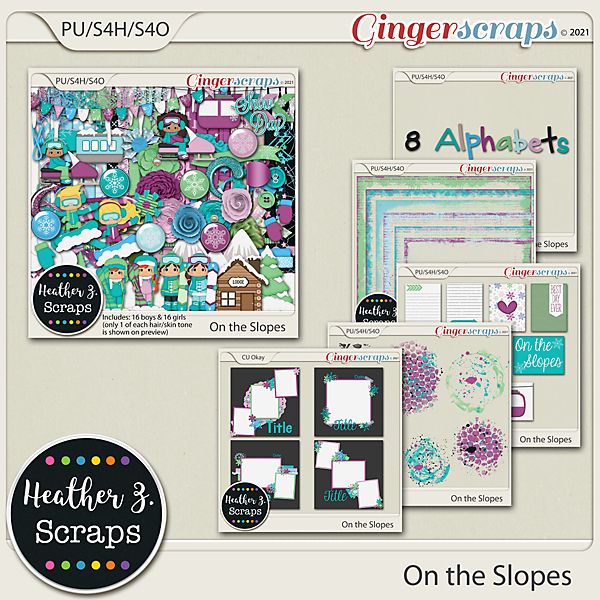 On the Slopes BUNDLE by Heather Z Scraps