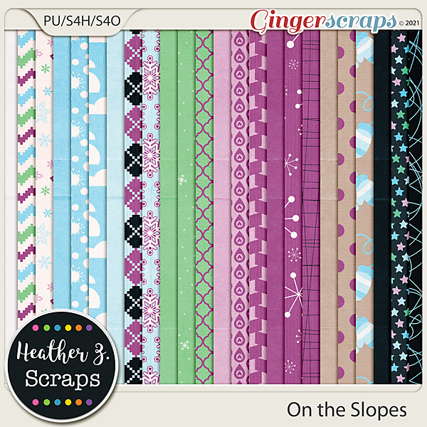 On the Slopes PAPERS by Heather Z Scraps