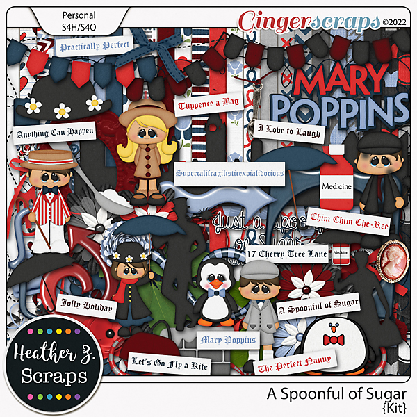 A Spoonful of Sugar KIT by Heather Z Scraps