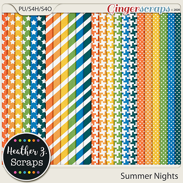 Summer Nights EXTRA PAPERS by Heather Z Scraps