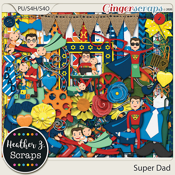 Super Dad KIT by Heather Z Scraps