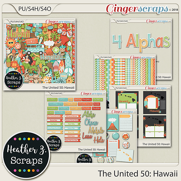 The United 50: Hawaii BUNDLE by Heather Z Scraps