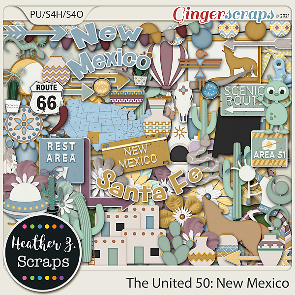 The United 50: New Mexico ELEMENTS by Heather Z Scraps